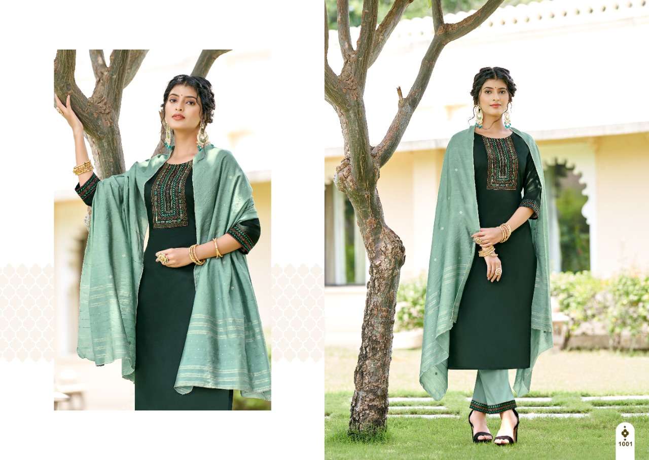 Jinesh Nx Amaira Catalog Festive Wear Kurti Pant With Dupatta Wholesale