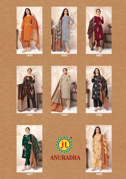 Jt Anuradha Vol 1 Catalog Pure Cotton With Premium Work Dress Materials Wholesale