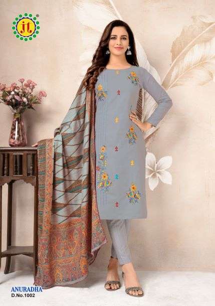 Jt Anuradha Vol 1 Catalog Pure Cotton With Premium Work Dress Materials Wholesale