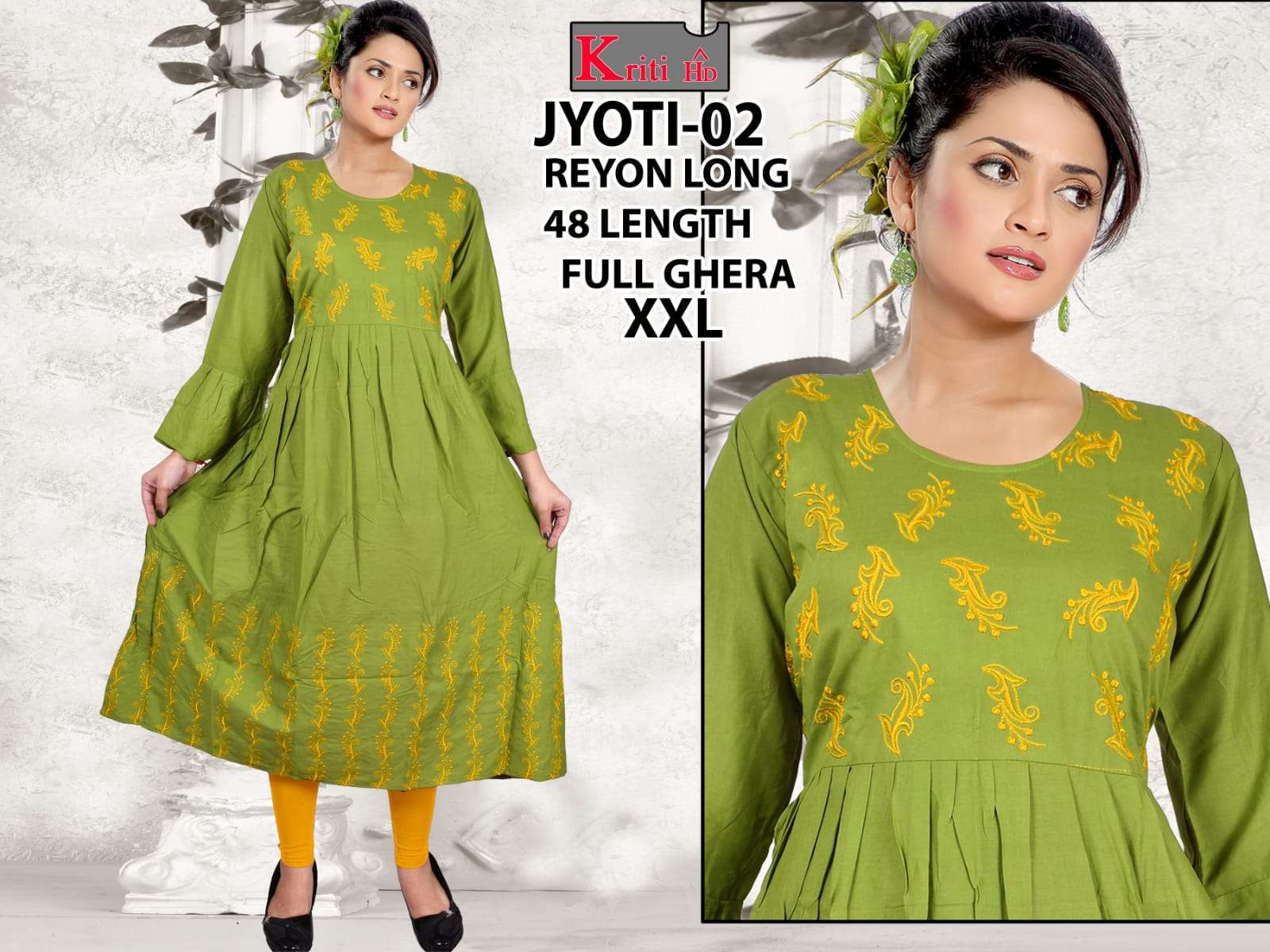 Jyoti hevy reyon print kurti by cottonindia