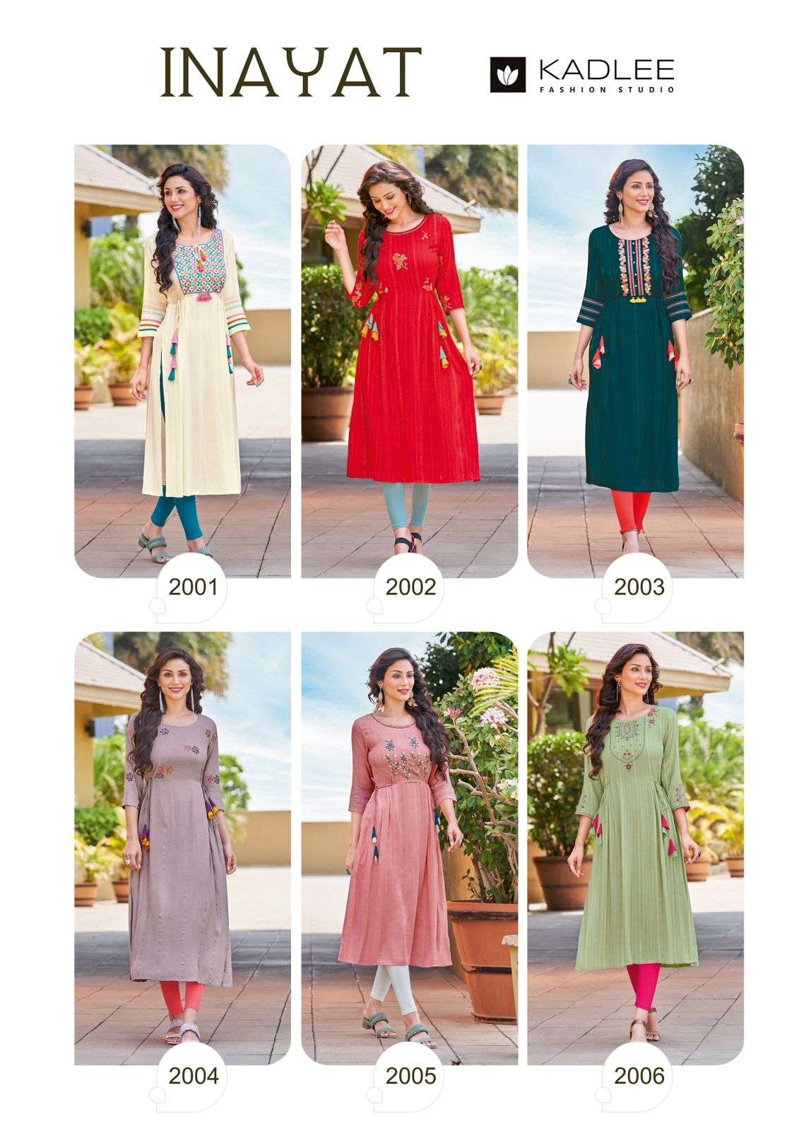 Kadlee Inayat Catalog Fancy Wear Embroidery Kurtis Wholesale