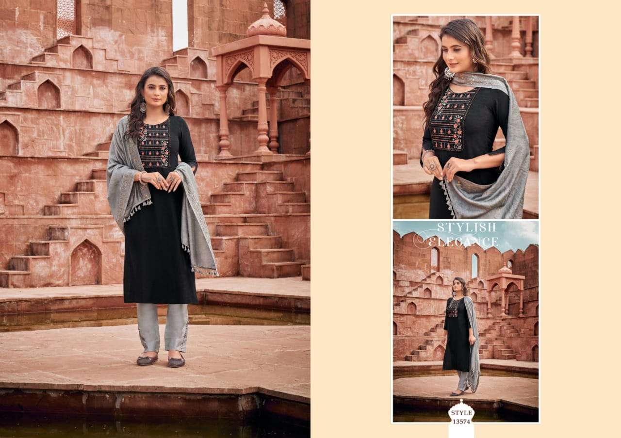 Kalaroop Zubeda Catalog Festive Wear Ready Made Dress Materials Wholesale