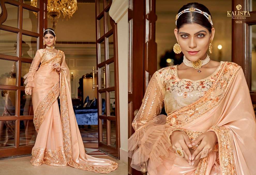 Kalista Butterfly Catalog Party Wear Designer Vichitra Silk Sarees Wholesale