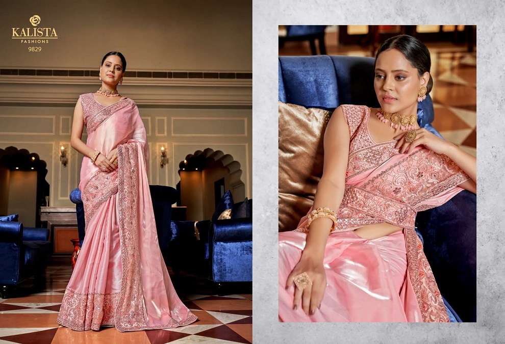 Kalista Butterfly Catalog Party Wear Designer Vichitra Silk Sarees Wholesale