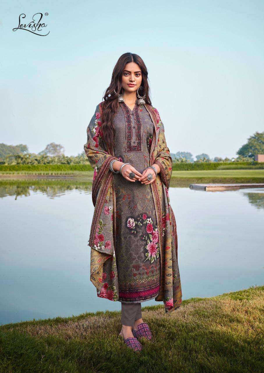 Levisha Afreen Vol 1 Catalog Winter Wear Pashmina Dress Materials Wholesale