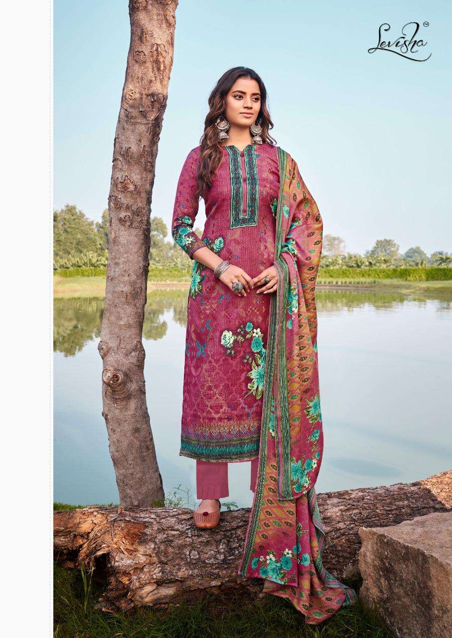Levisha Afreen Vol 1 Catalog Winter Wear Pashmina Dress Materials Wholesale