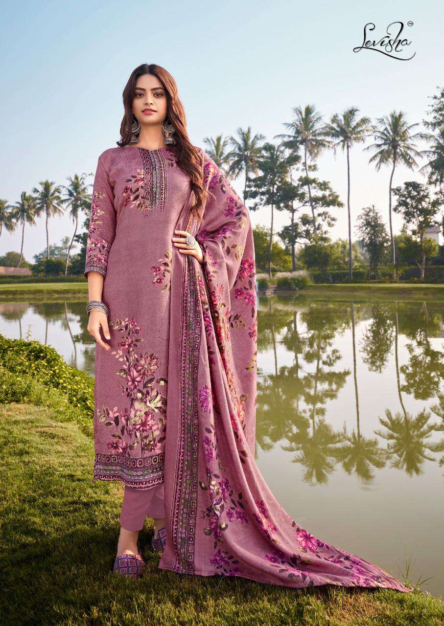 Levisha Afreen Vol 1 Catalog Winter Wear Pashmina Dress Materials Wholesale