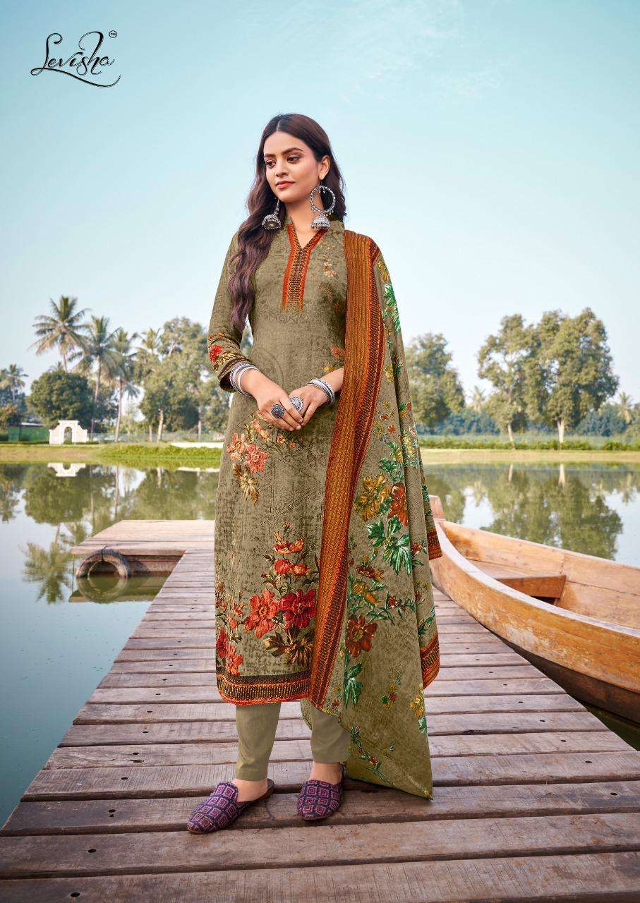 Levisha Afreen Vol 1 Catalog Winter Wear Pashmina Dress Materials Wholesale