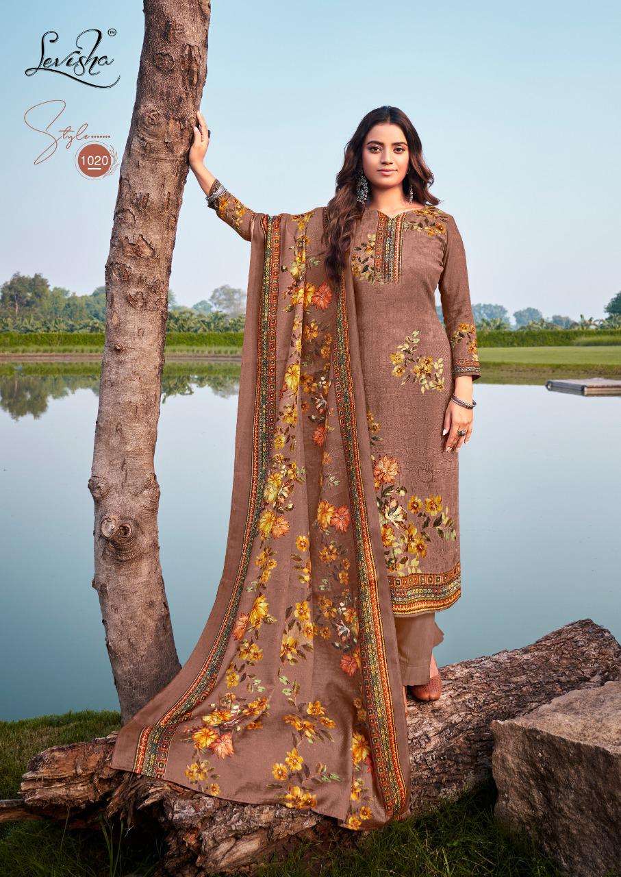 Levisha Afreen Vol 1 Catalog Winter Wear Pashmina Dress Materials Wholesale