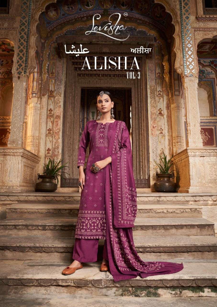 Levisha Alisha Vol 3 Catalog Pashmina Winter Wear Dress Materials Wholesale