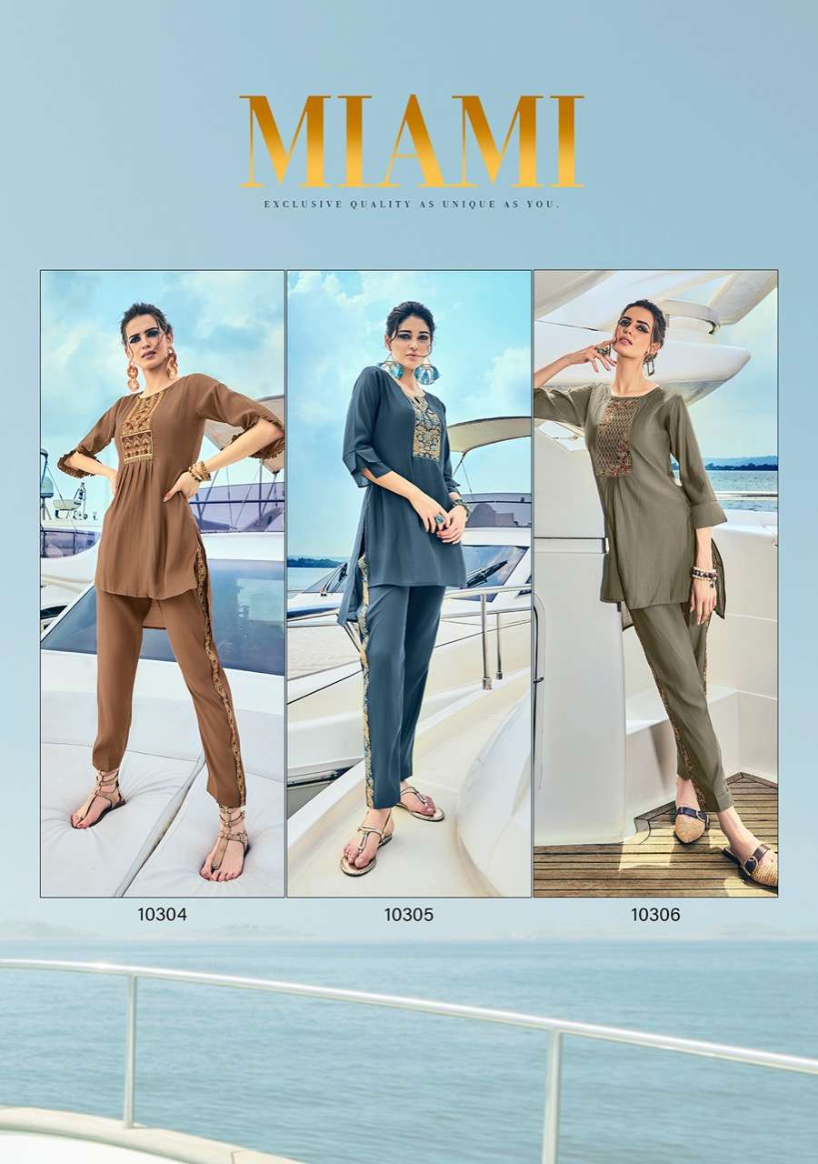 Lily And Lali Miami Catalog Party Wear Silk Kurti With Bottom Wholesale
