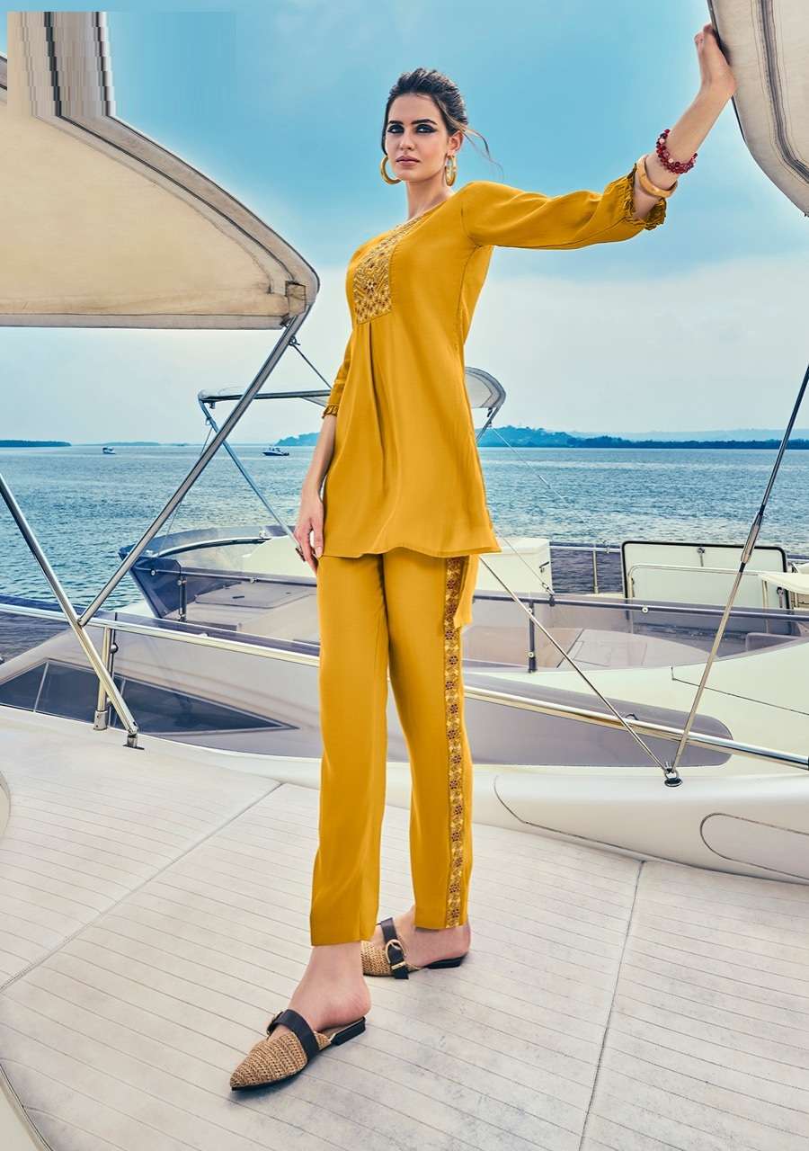 Lily And Lali Miami Catalog Party Wear Silk Kurti With Bottom Wholesale
