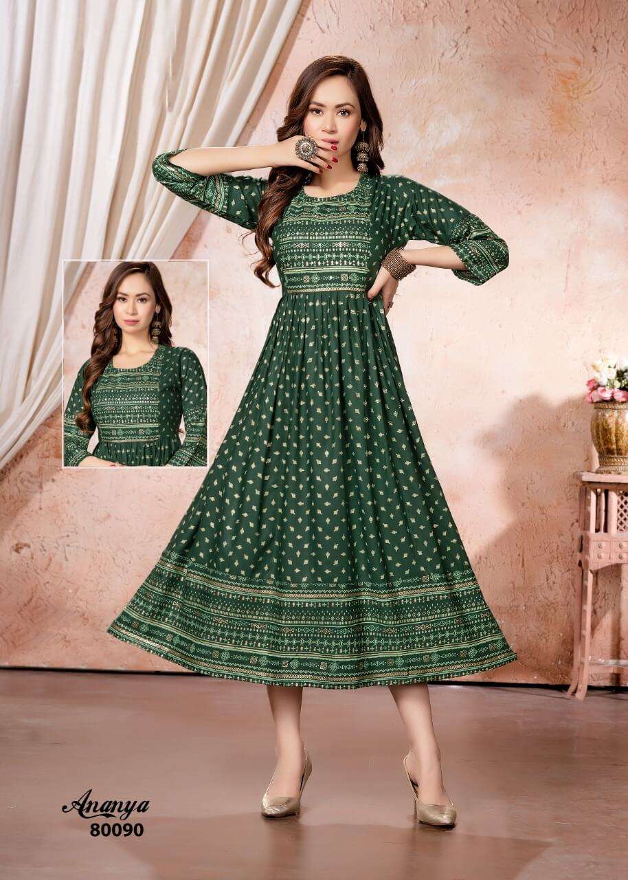 Mayra Ananya Catalog Fancy Wear Anarkali Kurtis Wholesale