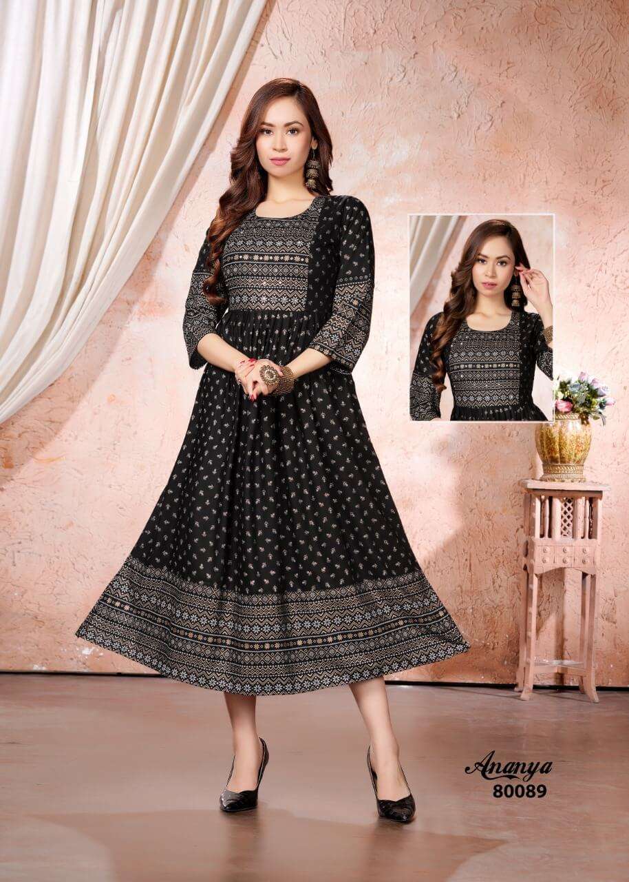 Mayra Ananya Catalog Fancy Wear Anarkali Kurtis Wholesale