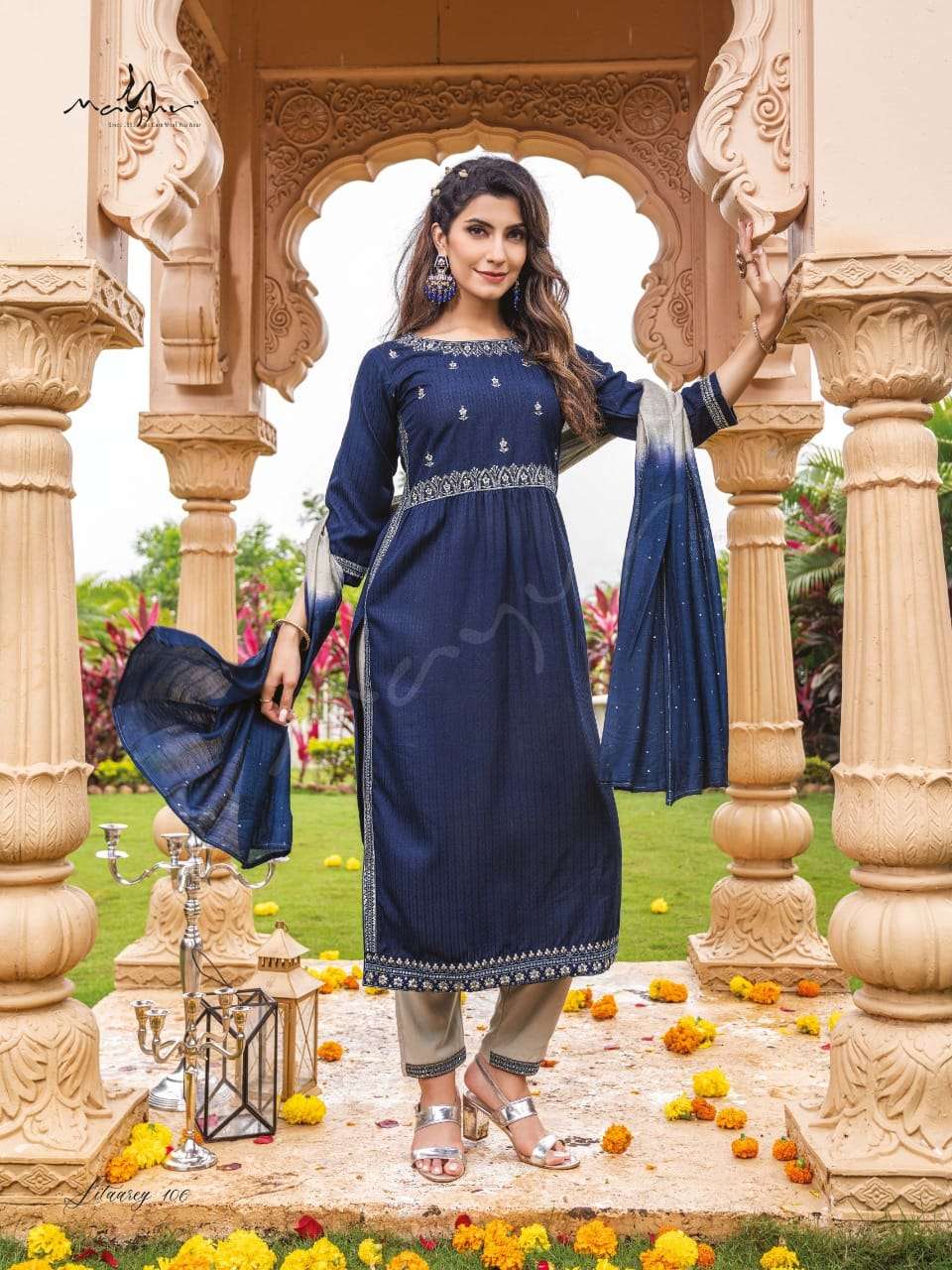 Mayur Sitaarey Catalog Festive Wear Ready Made Dress Materials Wholesale