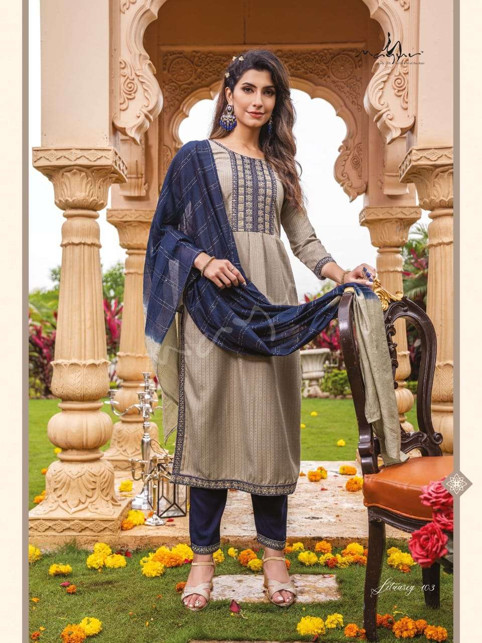 Mayur Sitaarey Catalog Festive Wear Ready Made Dress Materials Wholesale