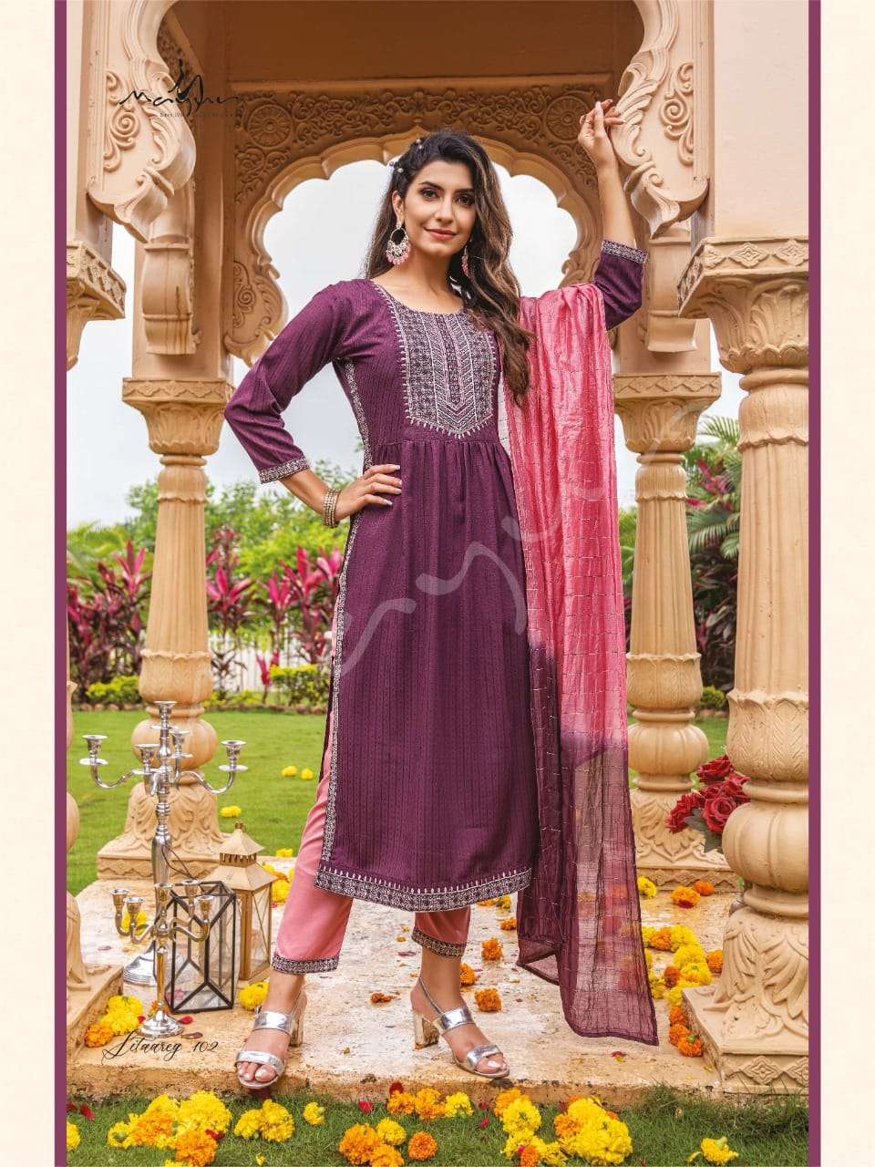 Mayur Sitaarey Catalog Festive Wear Ready Made Dress Materials Wholesale