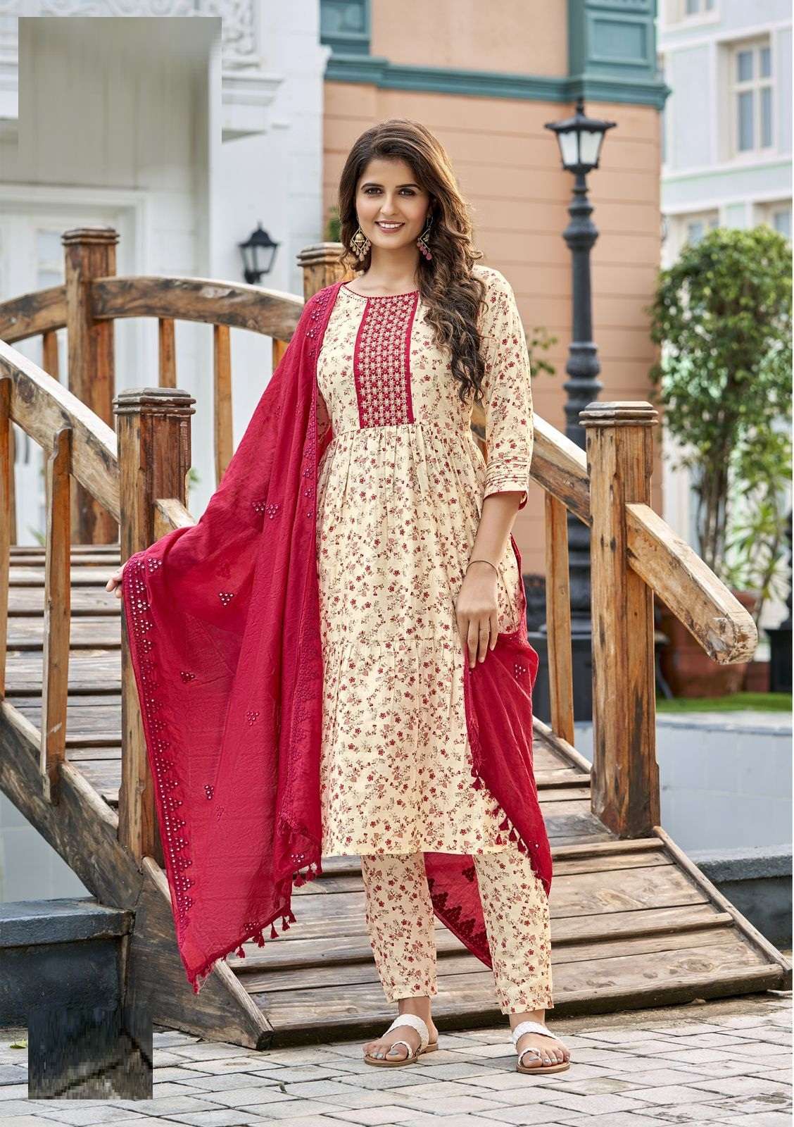Mittoo Parampara Catalog Chanderi Viscose Kurti With Bottom Dupatta Wholesale