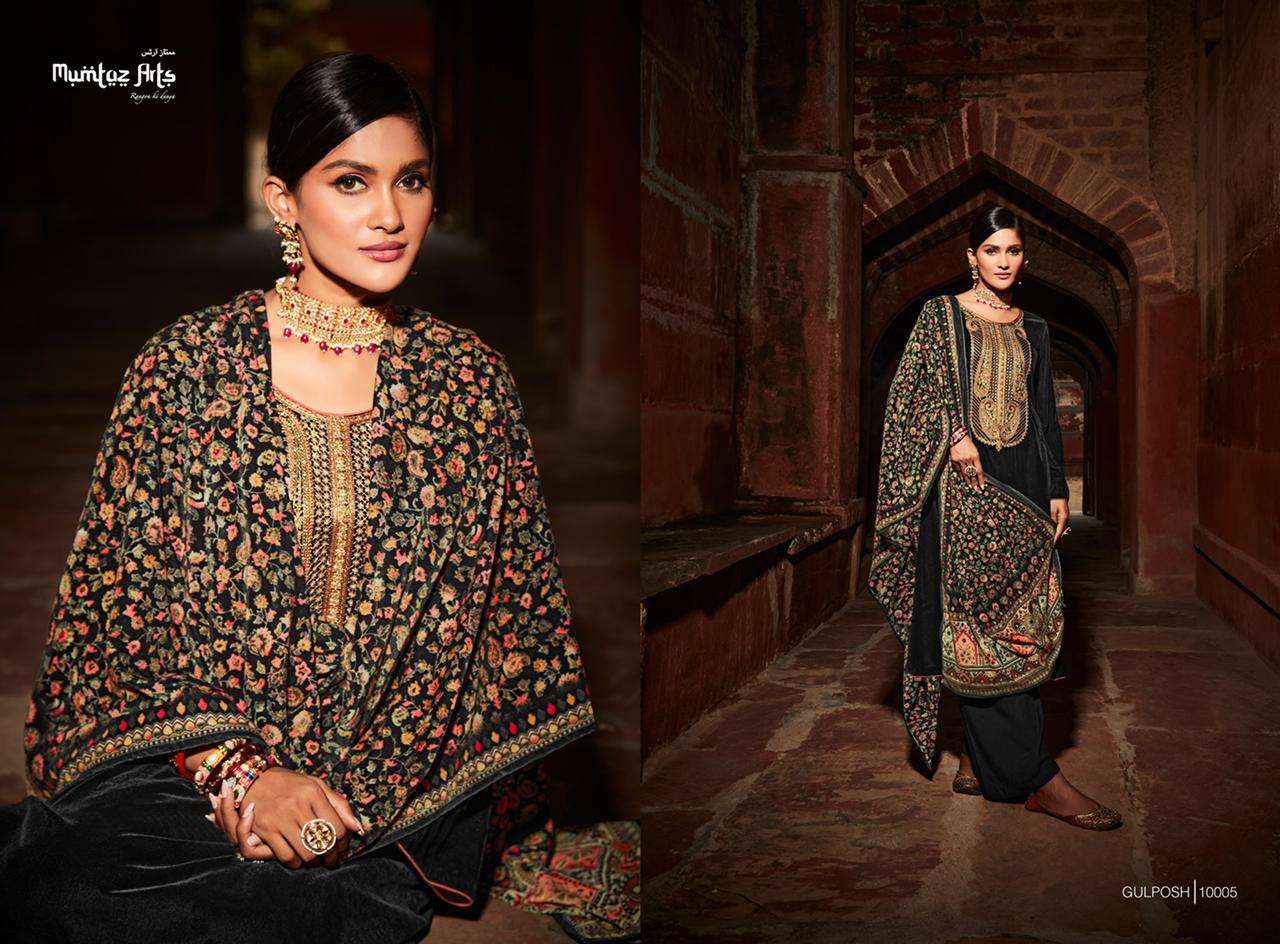 Mumtaz Arts Gulposh Catalog Festive Wear Designer Pashmina Dress Materials Wholesale