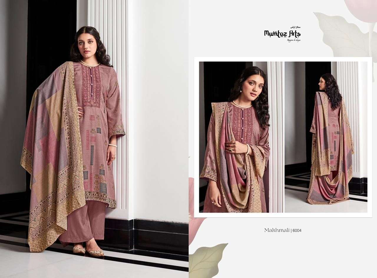 Mumtaz Arts Makhmali Catalog Twill Pashmina Designer Dress Materials Wholesale