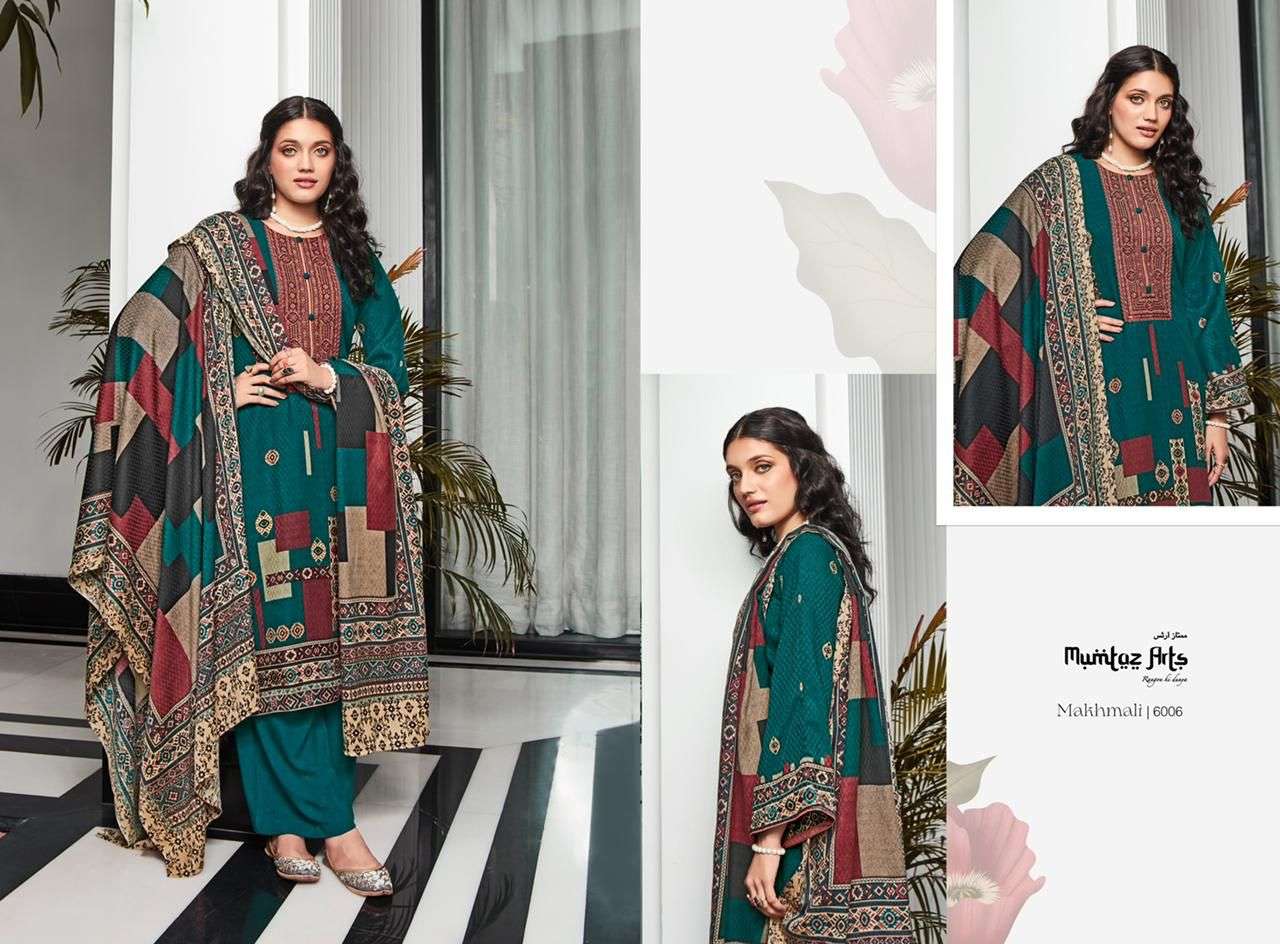 Mumtaz Arts Makhmali Catalog Twill Pashmina Designer Dress Materials Wholesale