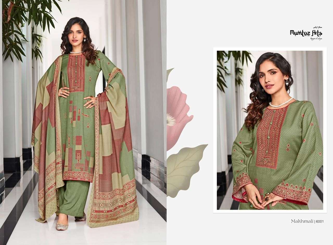 Mumtaz Arts Makhmali Catalog Twill Pashmina Designer Dress Materials Wholesale
