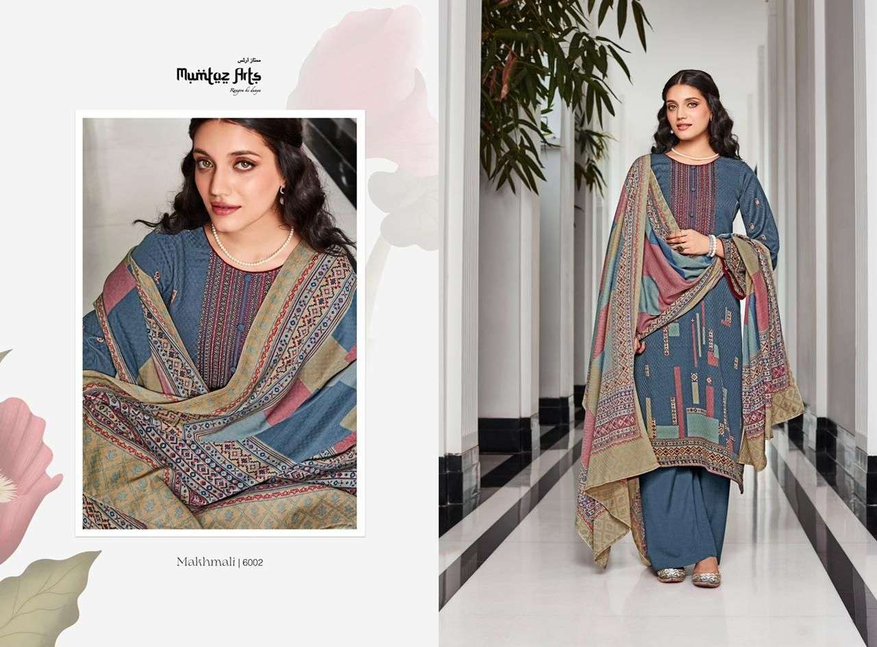 Mumtaz Arts Makhmali Catalog Twill Pashmina Designer Dress Materials Wholesale