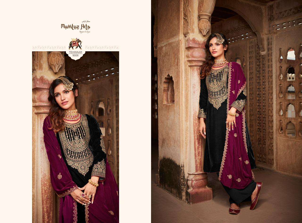 Mumtaz Arts Tehwaar Catalog Velvet Pashmina Dress Materials Wholesale