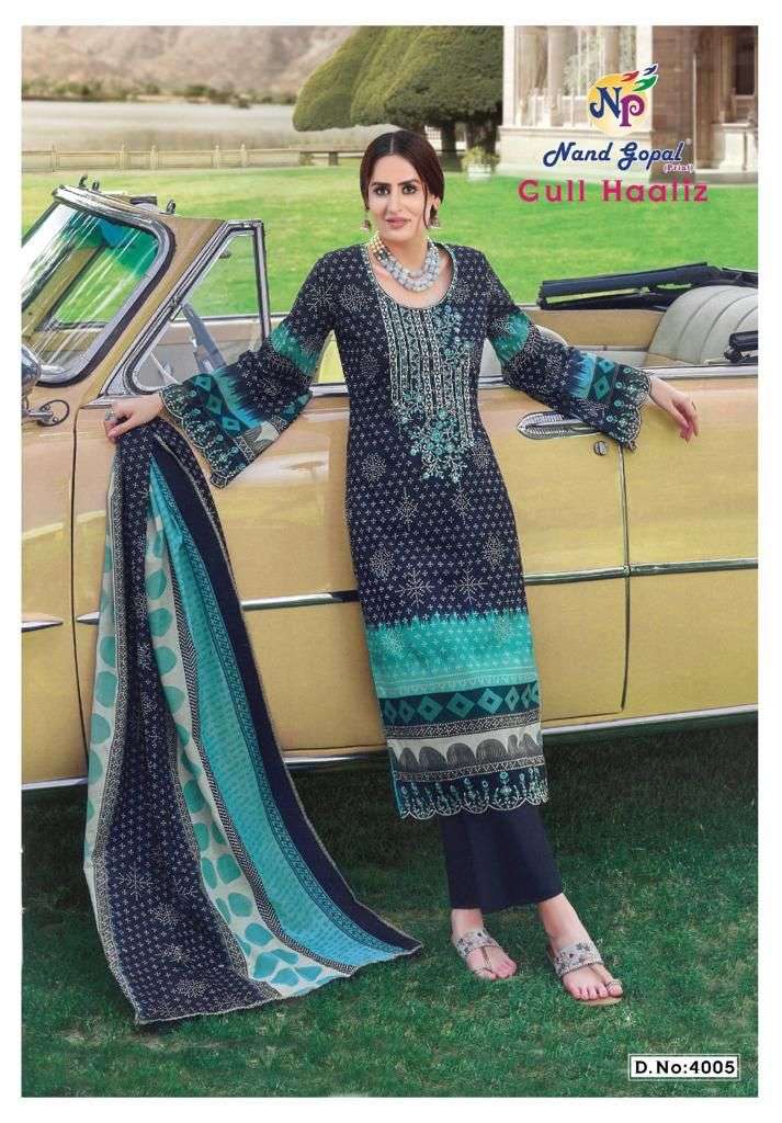 Nand Gopal Gull Haafiz Vol 4 Catalog karachi Cotton Dress Materials Wholesale
