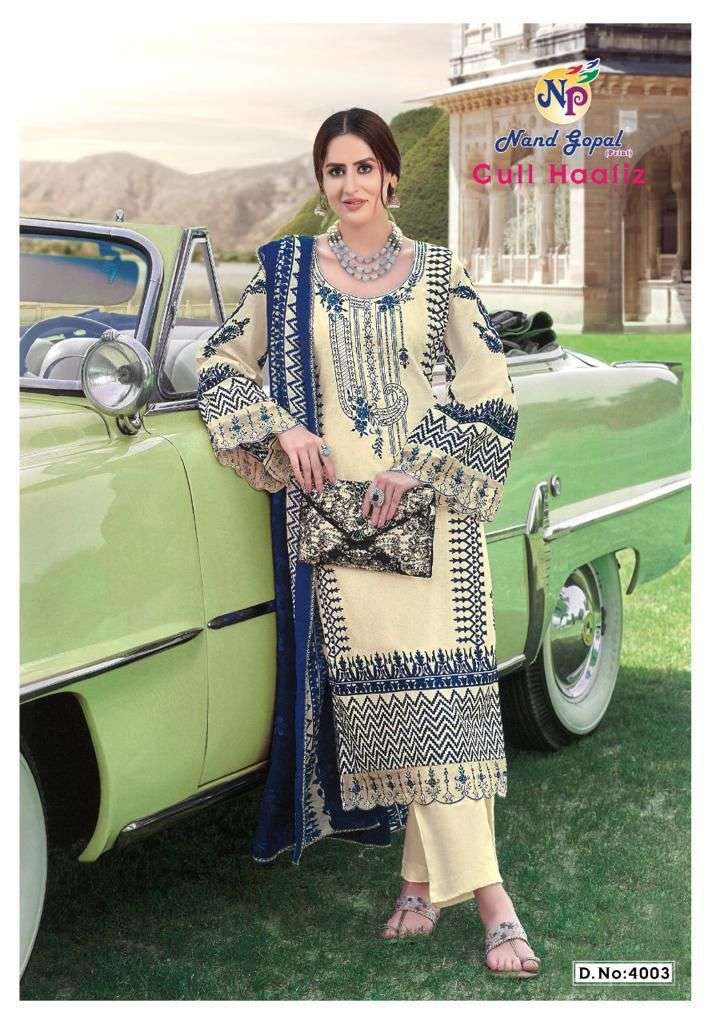 Nand Gopal Gull Haafiz Vol 4 Catalog karachi Cotton Dress Materials Wholesale