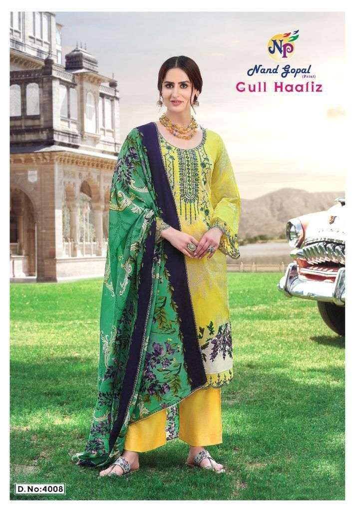 Nand Gopal Gull Haafiz Vol 4 Catalog karachi Cotton Dress Materials Wholesale
