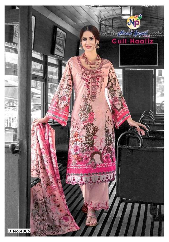 Nand Gopal Gull Haafiz Vol 4 Catalog karachi Cotton Dress Materials Wholesale