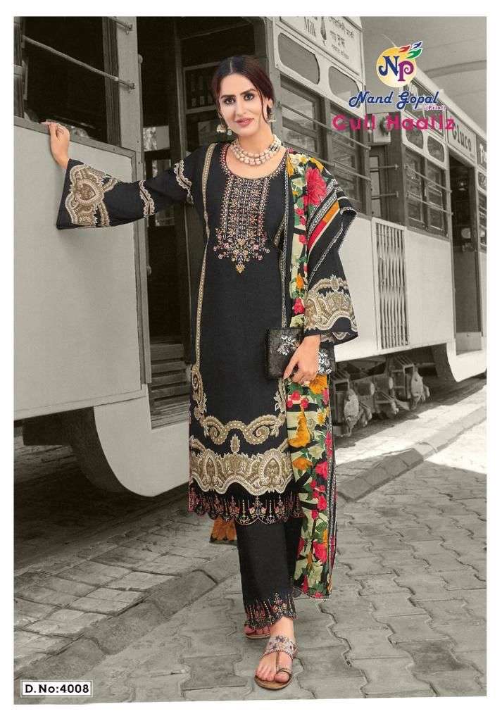 Nand Gopal Gull Haafiz Vol 4 Catalog karachi Cotton Dress Materials Wholesale