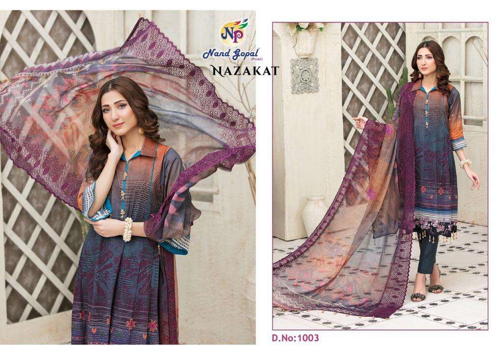 Nand Gopal Nazakat Vol 1 Catalog Cotton Printed Dress Materials Wholesale