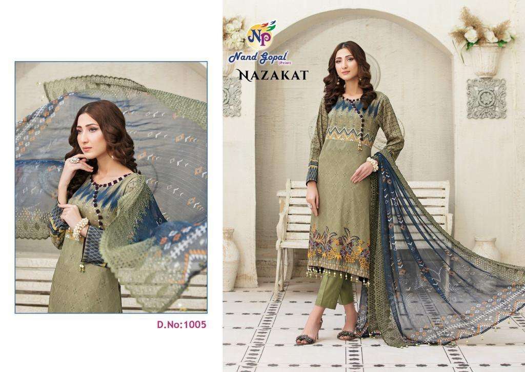 Nand Gopal Nazakat Vol 1 Catalog Cotton Printed Dress Materials Wholesale