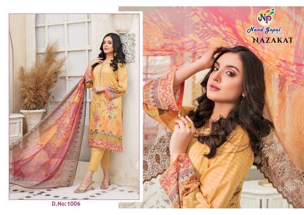 Nand Gopal Nazakat Vol 1 Catalog Cotton Printed Dress Materials Wholesale