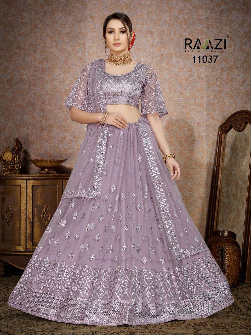 Rama Raazi Catalog Mirror Magic Embroidery Lehenga Choli Wholesale
