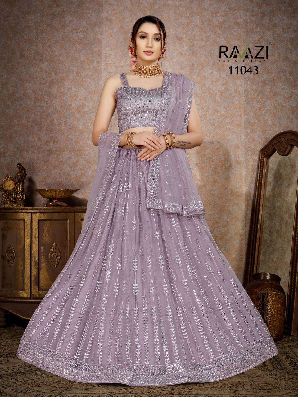 Rama Raazi Catalog Mirror Magic Embroidery Lehenga Choli Wholesale