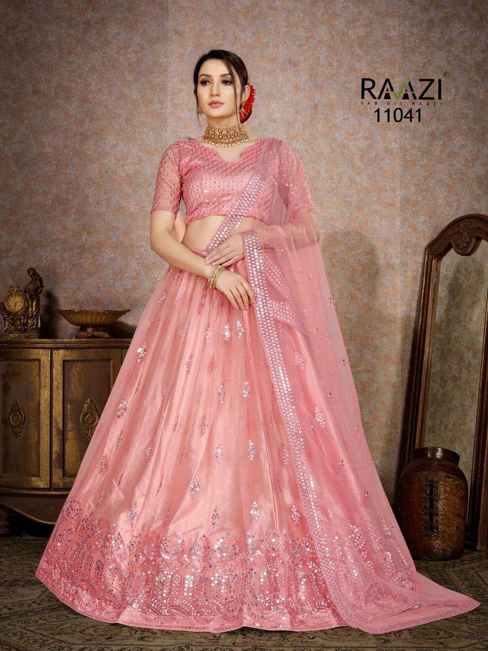 Rama Raazi Catalog Mirror Magic Embroidery Lehenga Choli Wholesale