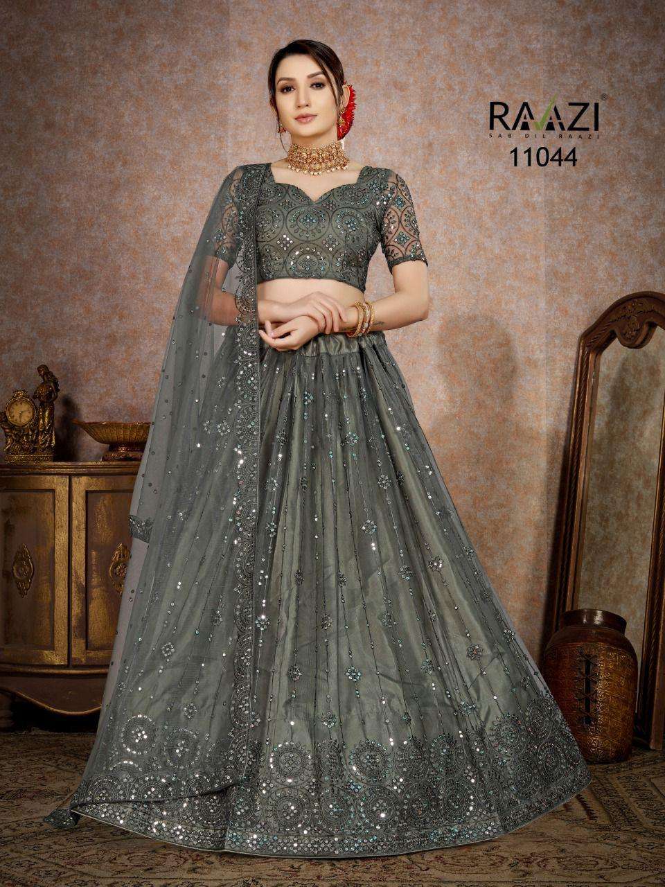 Rama Raazi Catalog Mirror Magic Embroidery Lehenga Choli Wholesale