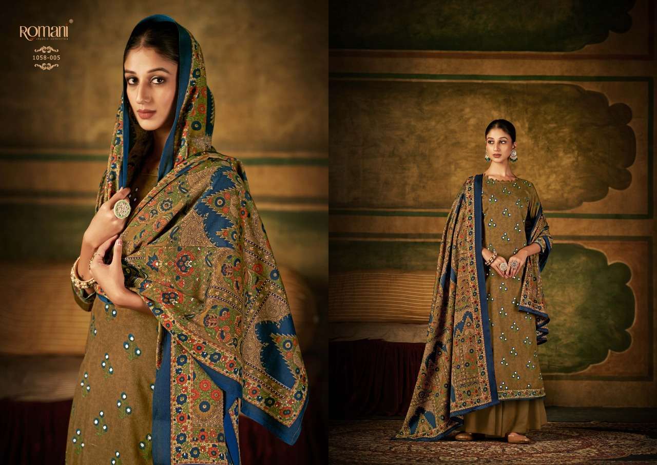 Romani Alfaaz Catalog Exclusive Premium Winter Wear Dress Materials Wholesale