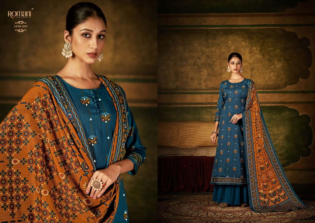 Romani Alfaaz Catalog Exclusive Premium Winter Wear Dress Materials Wholesale