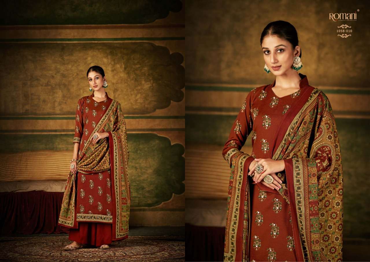 Romani Alfaaz Catalog Exclusive Premium Winter Wear Dress Materials Wholesale