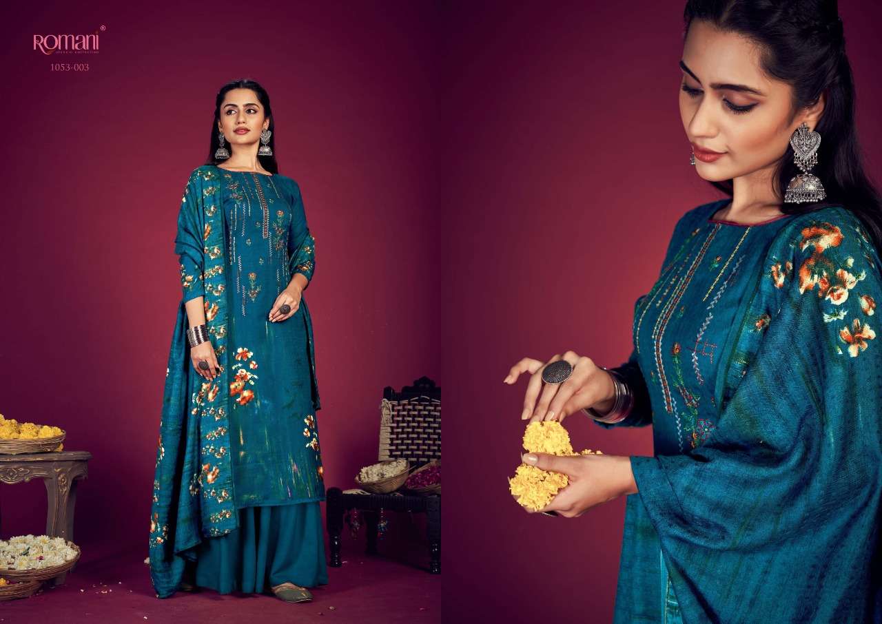Romani Jhalak Catalog Premium Pashmina Dress Materials Wholesale