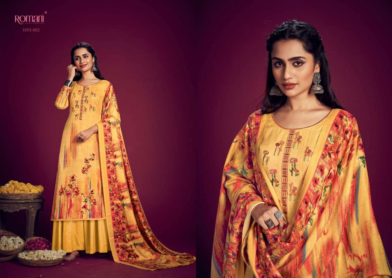 Romani Jhalak Catalog Premium Pashmina Dress Materials Wholesale
