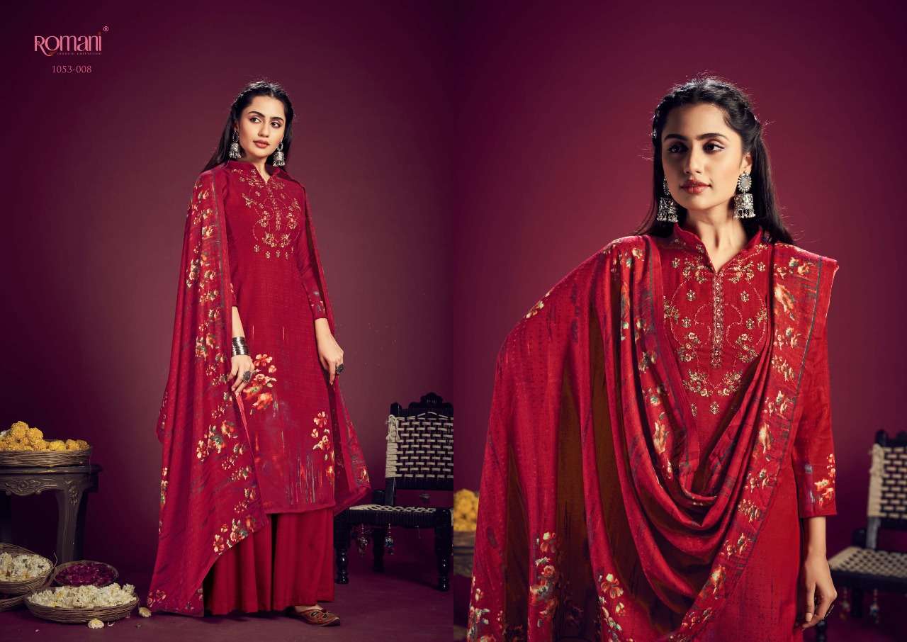 Romani Jhalak Catalog Premium Pashmina Dress Materials Wholesale