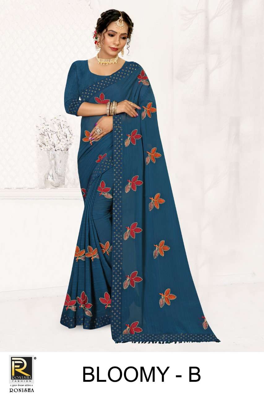 Ronisha Bloomy Catalog Casual Wear Art Silk Sarees Wholesale