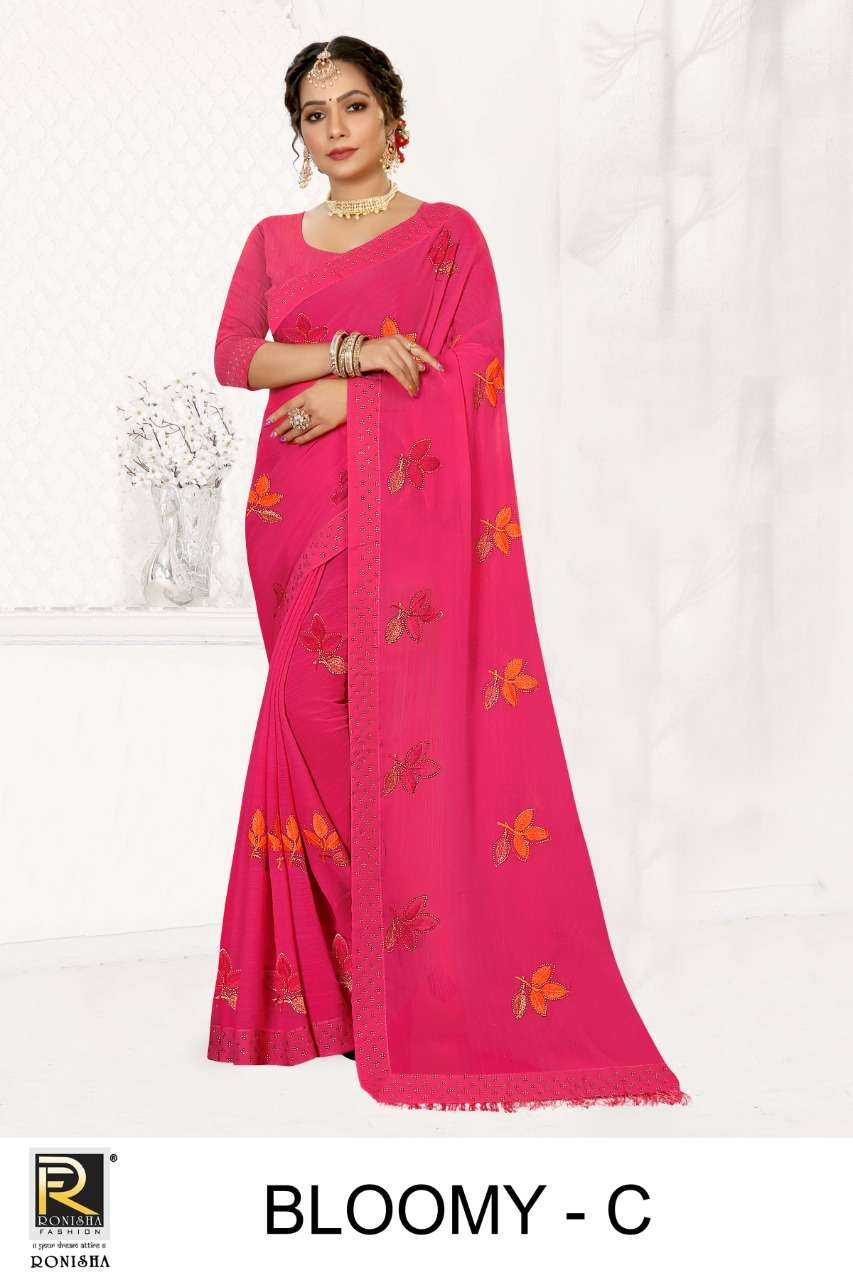 Ronisha Bloomy Catalog Casual Wear Art Silk Sarees Wholesale