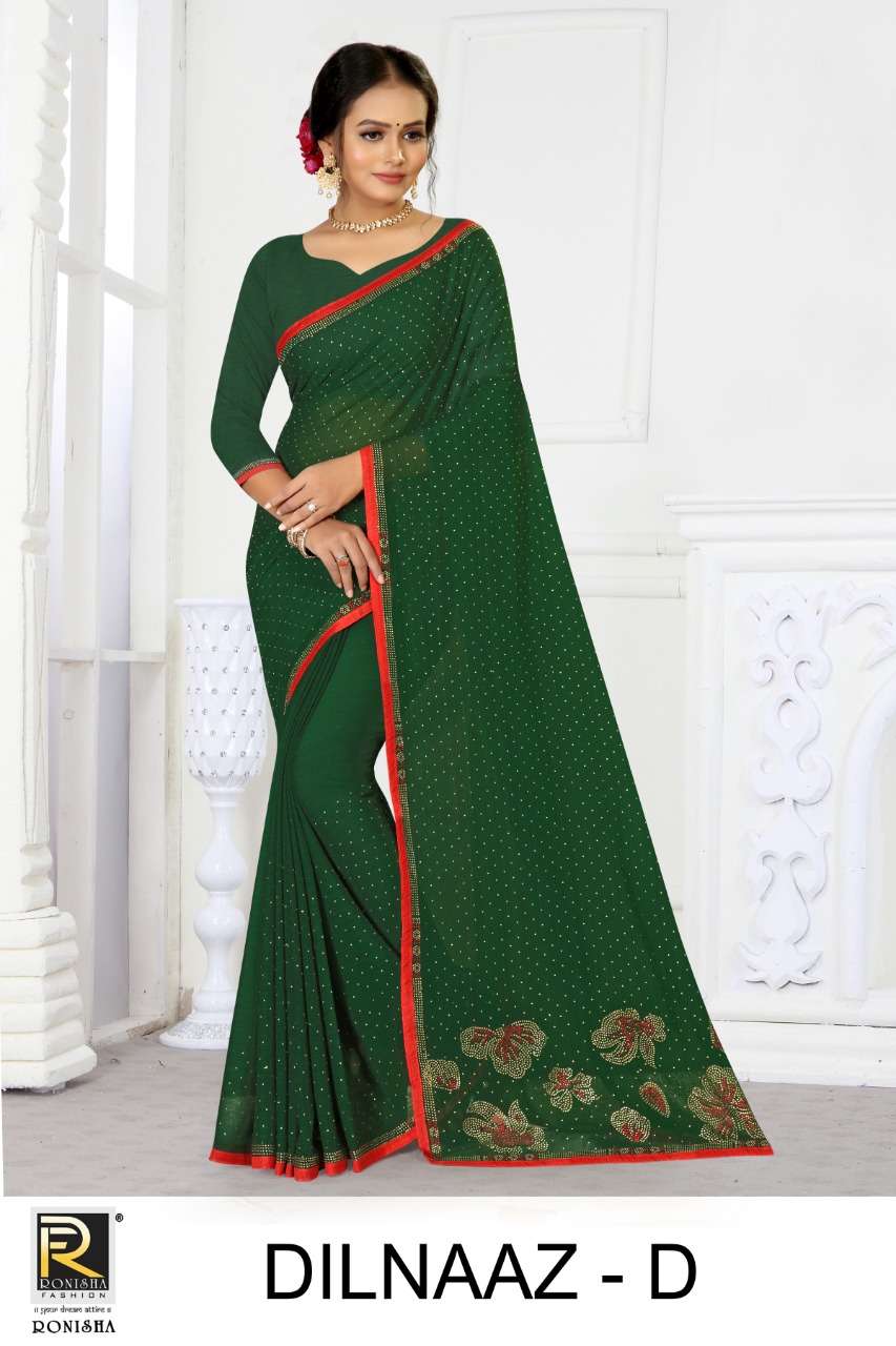 Ronisha Dilnaaz Catalog Swarovski Diamond Beautiful Sarees Wholesale