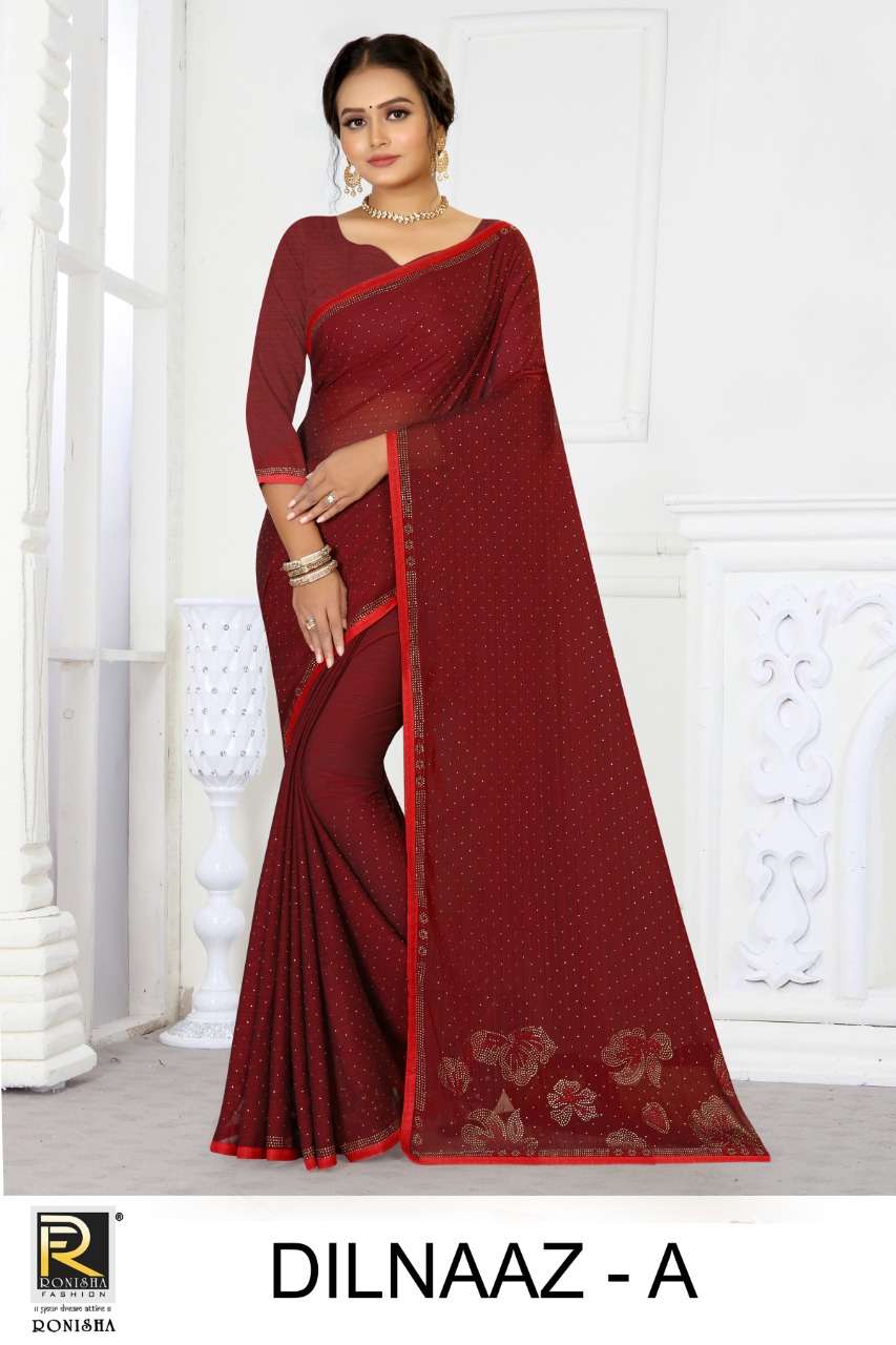 Ronisha Dilnaaz Catalog Swarovski Diamond Beautiful Sarees Wholesale